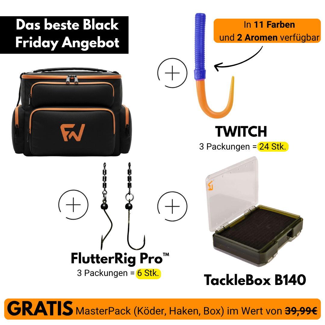 All-in-one Kühltasche inkl. GRATIS MasterPack (Köder, Haken, Box)